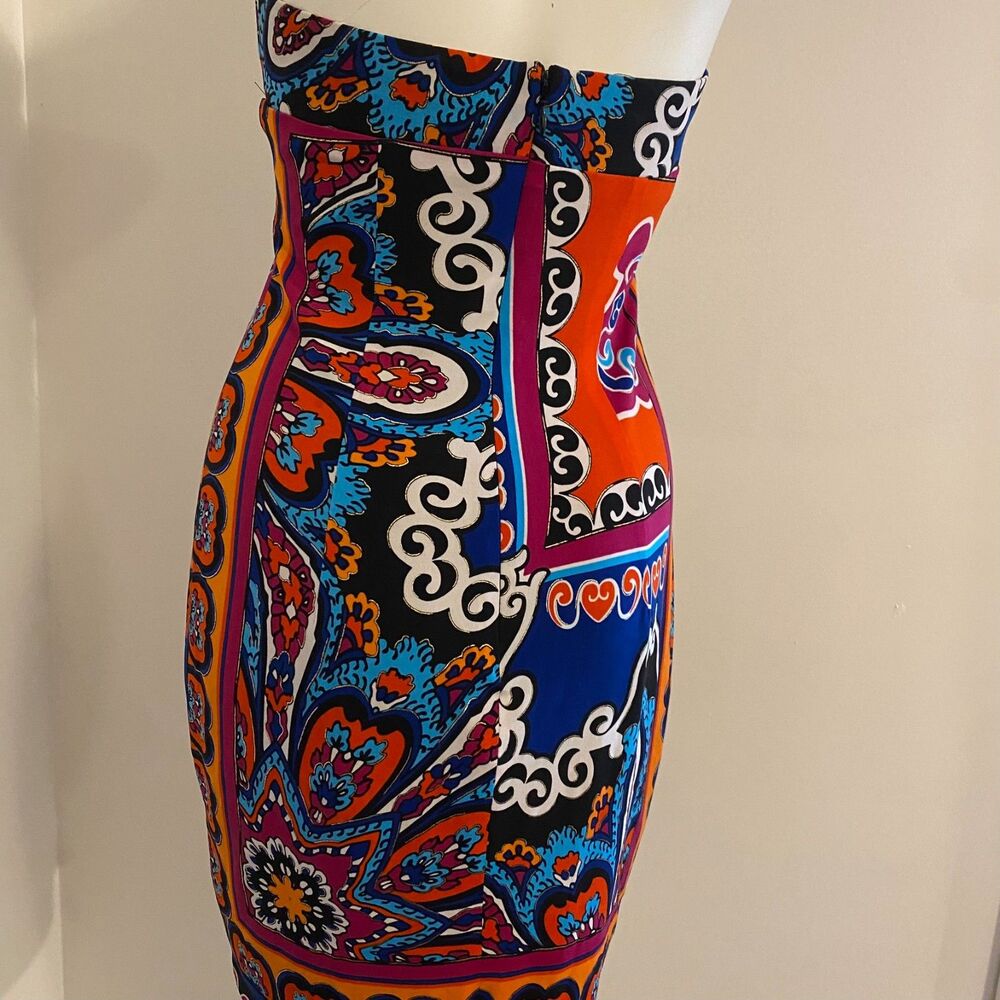 Y2k Cache Size 6 Halter Colorful Loud Print With … - image 4